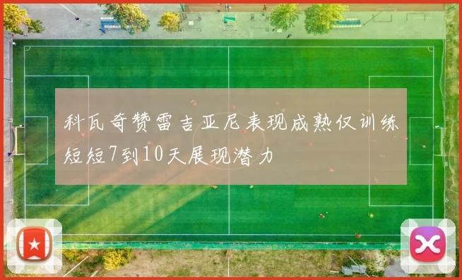 科瓦奇赞雷吉亚尼表现成熟仅训练短短7到10天展现潜力
